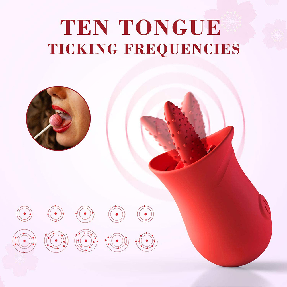 Silicone Tongue Licking Clitoris Vibrator